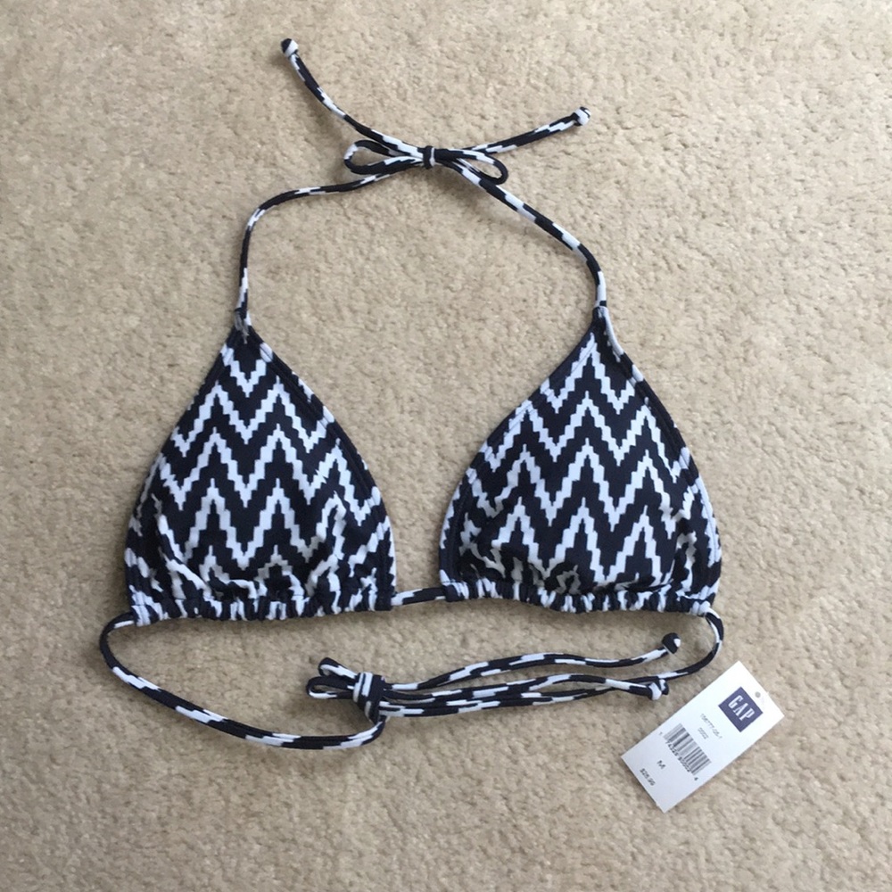 🇺🇸GAP body navy chevron string bikini top